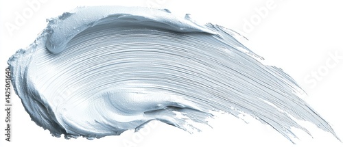 Creamy pearl white paint smear textured on clean backdrop embodying depth artistic craft bright and elegance