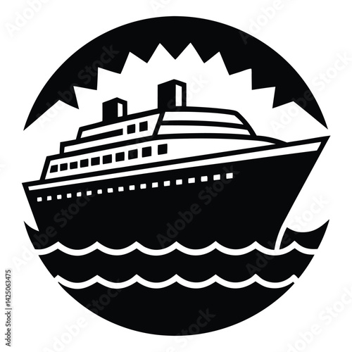 cruise ship sailing through mediterranean sea