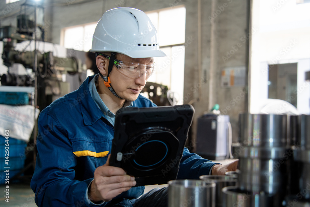 asian male engineer working in factroy asian male engineer working in factroy