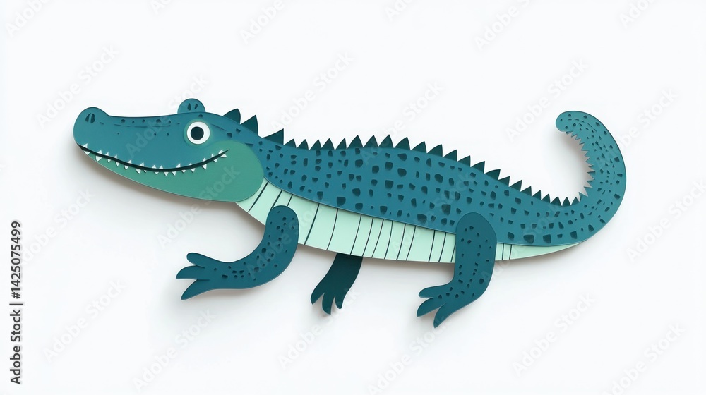 Obraz premium Cute crocodile illustration