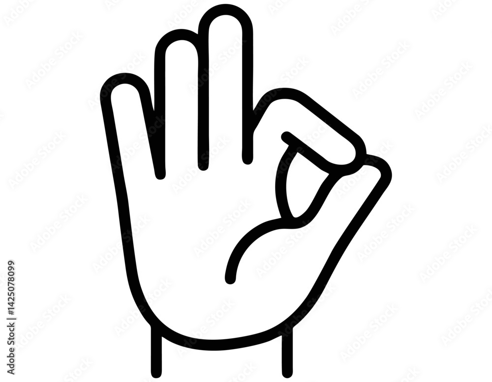 Obraz premium hand pose vector design illustratio
