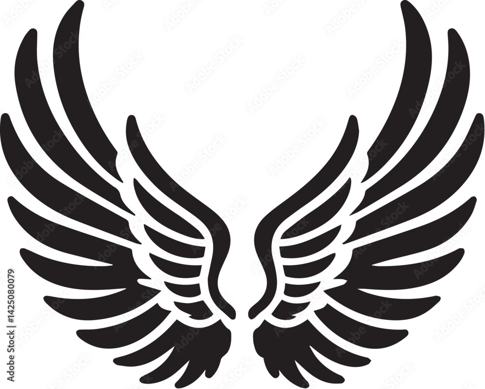 Obraz premium Angel wings icon vector