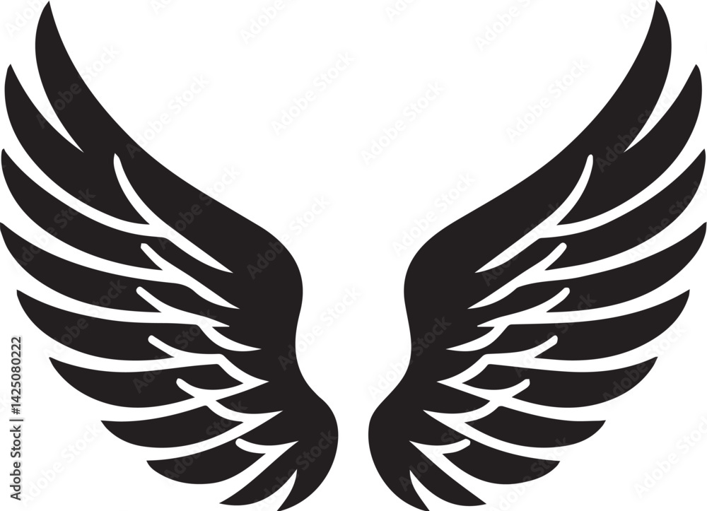Obraz premium Angel wings icon vector