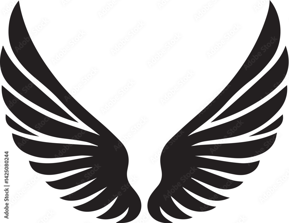 Obraz premium Angel wings icon vector