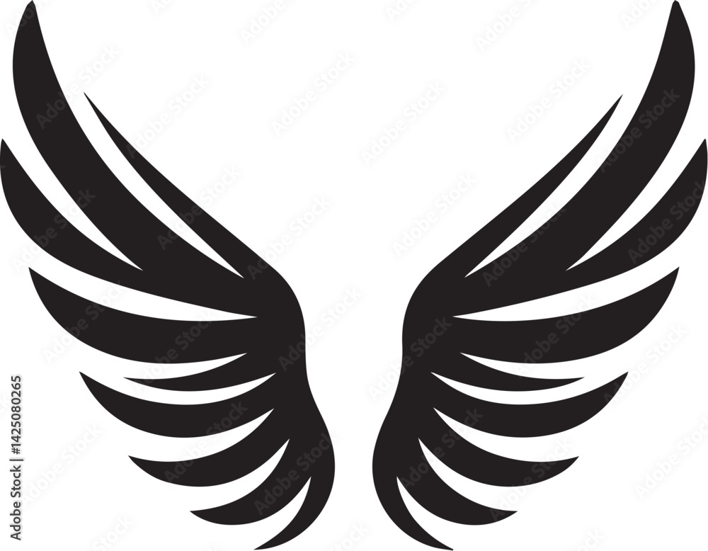 Obraz premium Angel wings icon vector