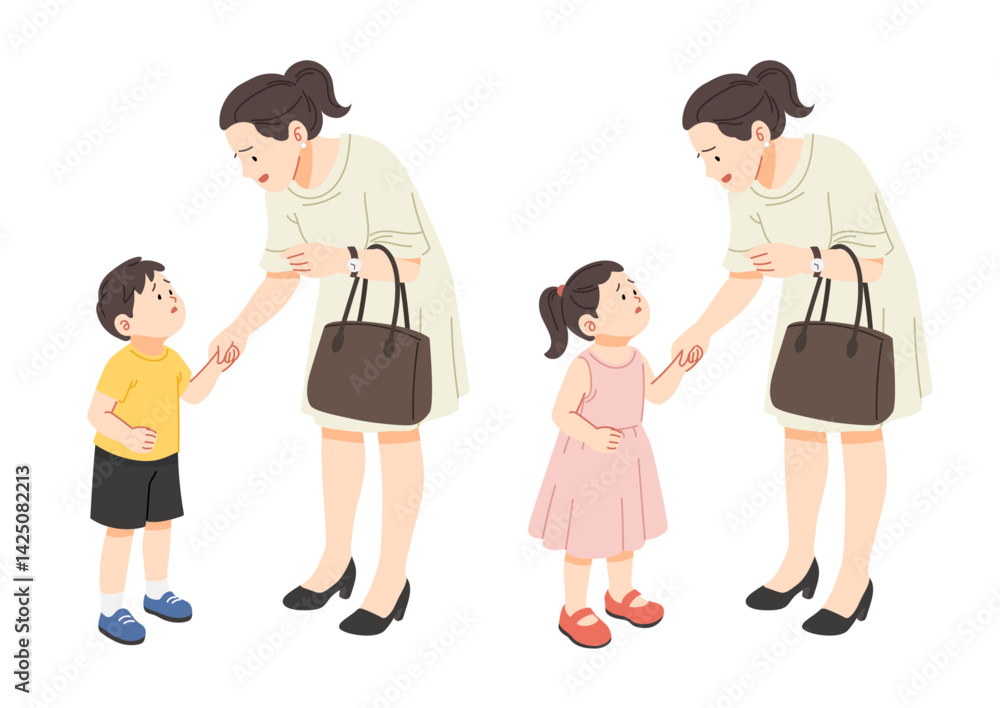 떼쓰는 아이 등원 준비하는 워킹맘 떼쓰는 아이 등원 준비하는 워킹맘