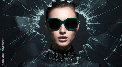 fashion and cracked glass Insane PhotoGraphy