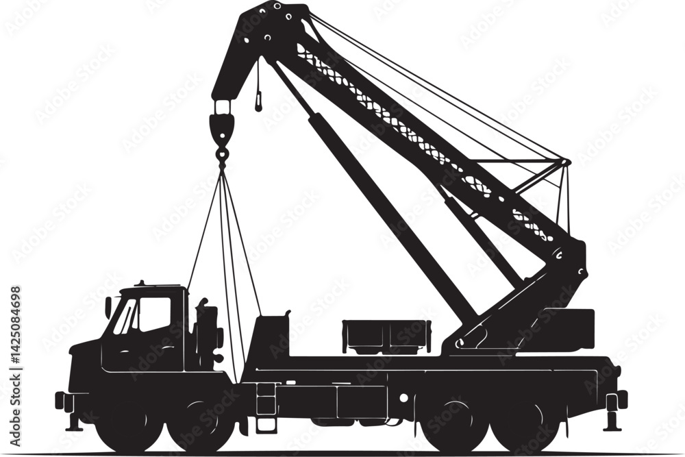 Heavy Duty Crane Truck Illustration Heavy Duty Crane Truck Illustration