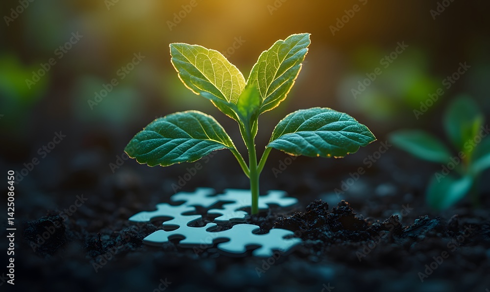Plant growing through puzzle pieces symbolizing sustainable integration into complex business or environmental strategies
Plant growing through puzzle pieces symbolizing sustainable integration into complex business or environmental strategies