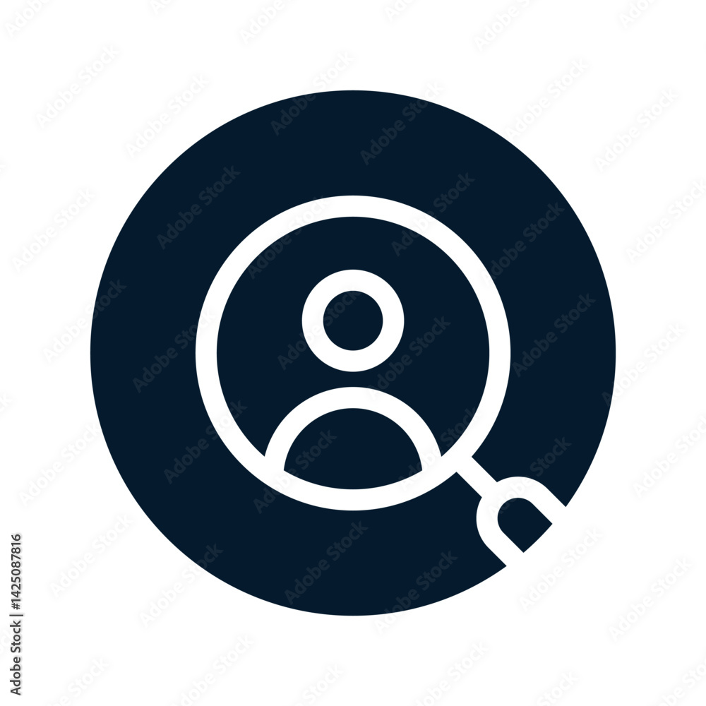 Concept search for employees. Vector linear icon isolated on white background. Concept search for employees. Vector linear icon isolated on white background.