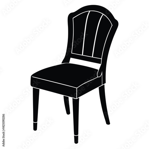 Chair Silhouette Image Vector Illustration On White Background