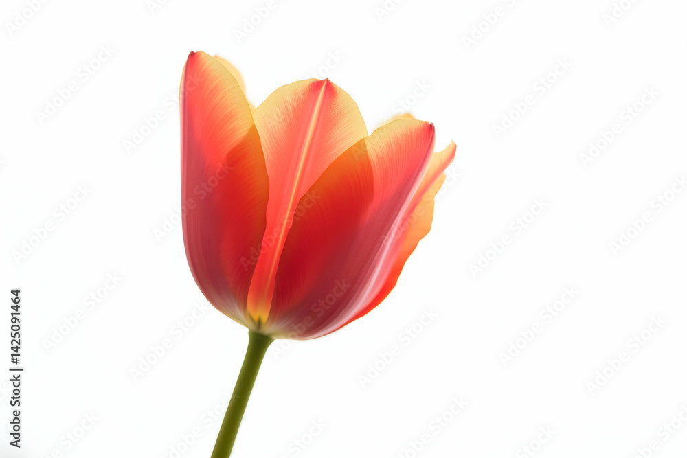 Elegant High-Resolution Close-Up Photograph Showcasing the Delicate Beauty of a Single Tulip Petal Against a Pristine White Canvas Evoking Simplicity and Serenity Elegant High-Resolution Close-Up Photograph Showcasing the Delicate Beauty of a Single Tulip Petal Against a Pristine White Canvas Evoking Simplicity and Serenity