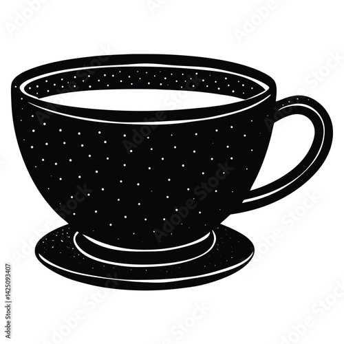cup of coffee silhouette on white background, Vector illustration, bird, icon, svg, characters, Holiday t shirt, Hand drawn trendy Vector illustration, raven on a branch