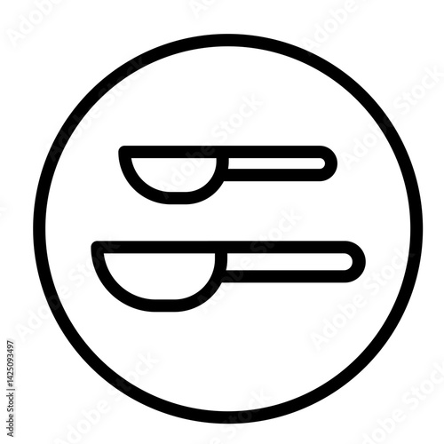 Tablespoon Vector Line Icon Design