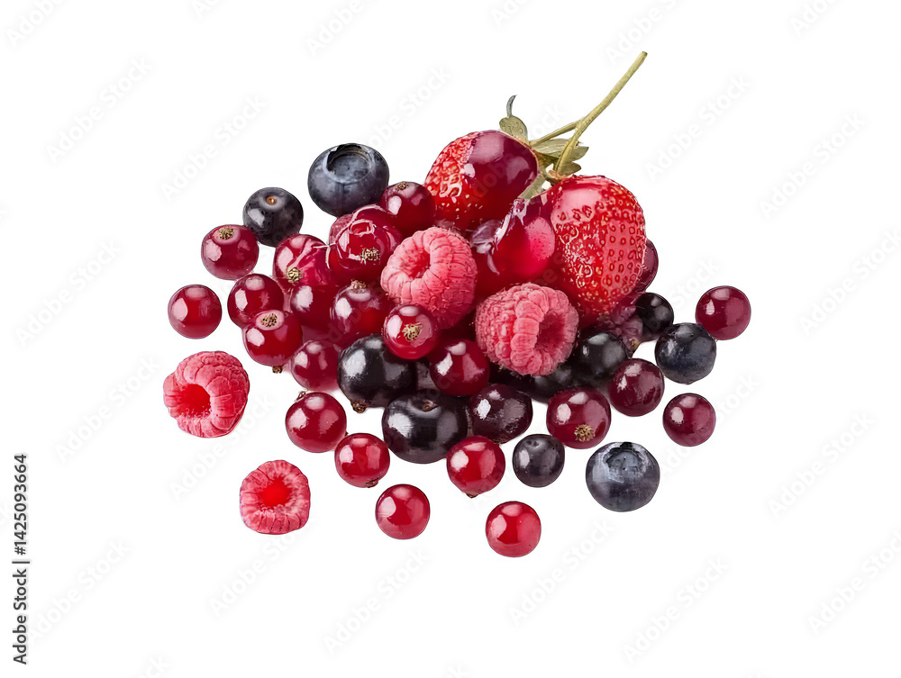 Isolated Berries Pile Of Red Raspberry Strawberry And Blueberry Photo Isolated Berries Pile Of Red Raspberry Strawberry And Blueberry Photo