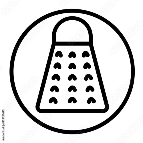 Grater Vector Line Icon Design