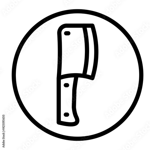 Cleaver Vector Line Icon Design