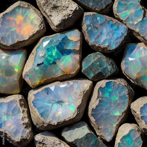 たくさんのオパールの原石