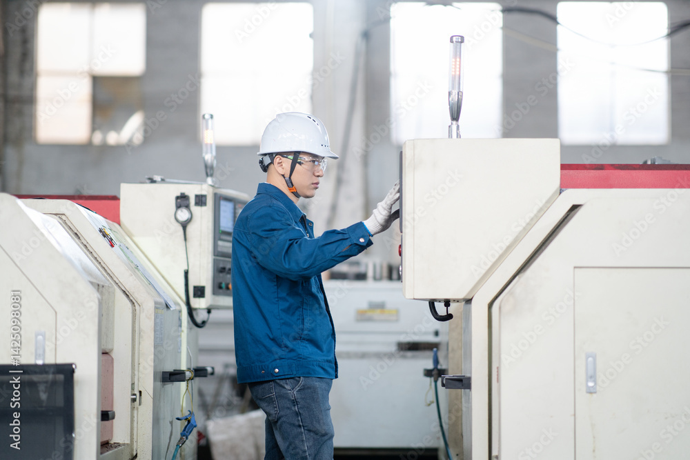 asian male engineer working in factroy asian male engineer working in factroy