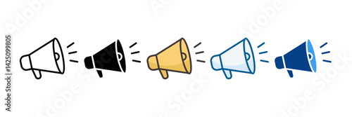 Announcement Icon Set Multiple Style Collection