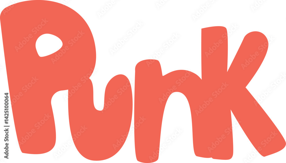 Obraz premium Punk lettering text vector illustration