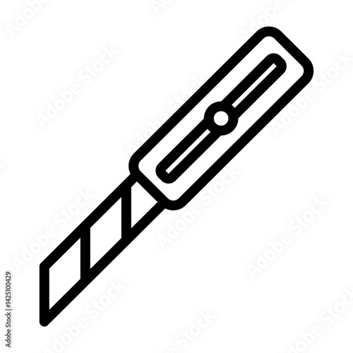 Paper Cutter Vector Line Icon Design