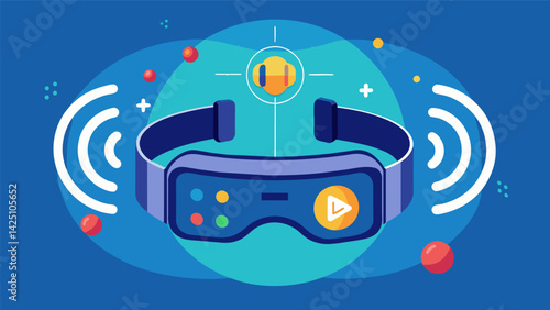 A wearable device equipped with focustraining games and vibration feedback helping to curb excessive attentionseeking and separation anxiety. Vector illustration