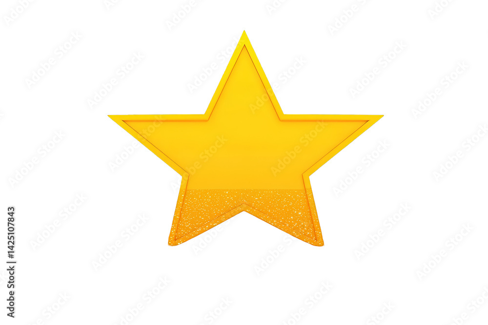 Isolated Golden Star Illustration with Transparent Background as a Graphic Isolated Golden Star Illustration with Transparent Background as a Graphic