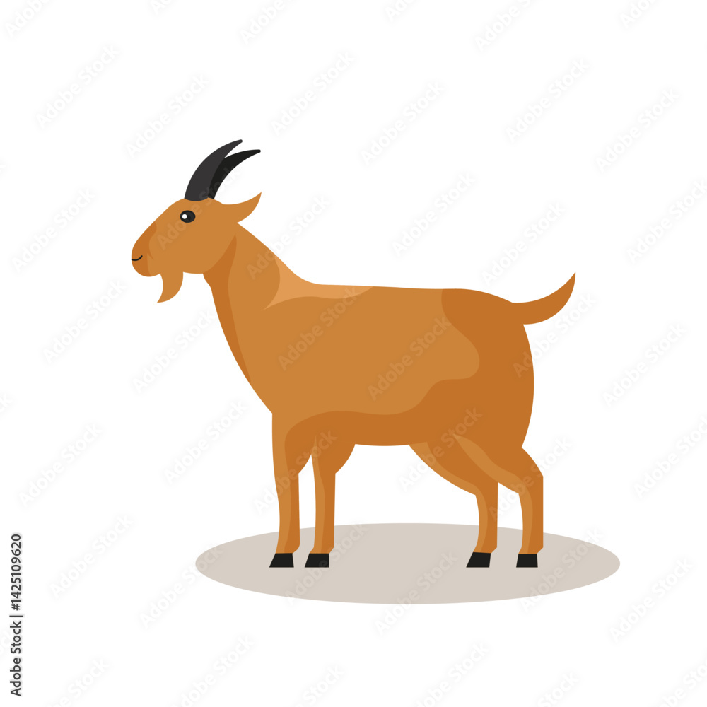Fototapeta premium Goat vector illustration Eid al Adha Sacrifice celebration festival