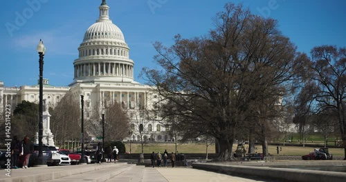People Walk Near U.S. Capitol Building