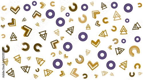 Pattern of various colored shapes for backgrounds, textiles, and print designs with a modern and vibrant aesthetic appeal.