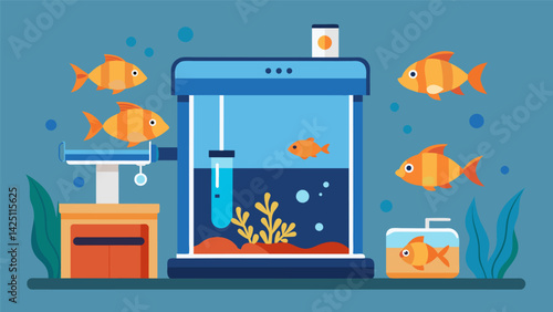 A musthave for busy pet owners this automated aquarium system takes care of feeding and maintaining optimal water conditions giving you more time to. Vector illustration