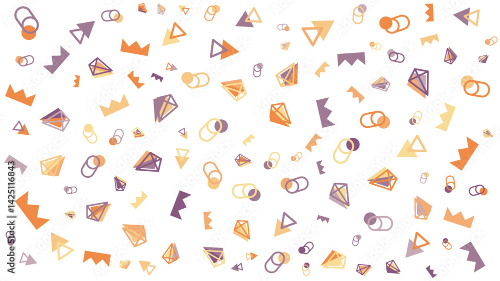 Colorful geometric pattern with crowns, diamonds, and triangles suitable for stationery, textiles, invitations, and packaging designs. Perfect for royal themed projects. Colorful geometric pattern with crowns, diamonds, and triangles suitable for stationery, textiles, invitations, and packaging designs. Perfect for royal themed projects.
