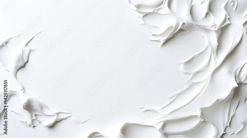 White, textured, creamy strokes on a smooth surface White, textured, creamy strokes on a smooth surface
