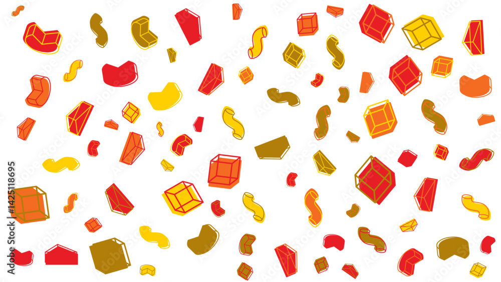 Seamless pattern of red, yellow, and brown shapes. Suitable for textiles, wallpapers, backgrounds, packaging, and print projects. Seamless pattern of red, yellow, and brown shapes. Suitable for textiles, wallpapers, backgrounds, packaging, and print projects.