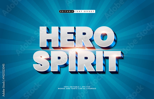 hero spirit editable text effect with a powerful and hero text effect