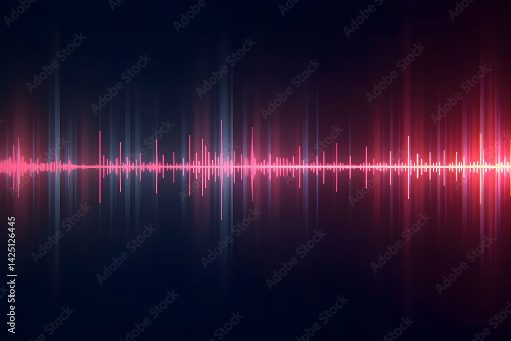 Realistic render showcasing a vibrant waveform pulse animation with a captivating sound visualization, ideal for music production and audio engineering design Realistic render showcasing a vibrant waveform pulse animation with a captivating sound visualization, ideal for music production and audio engineering design