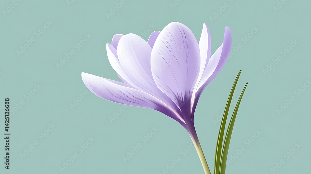 Obraz premium Lilac Crocus Spring Bloom.
