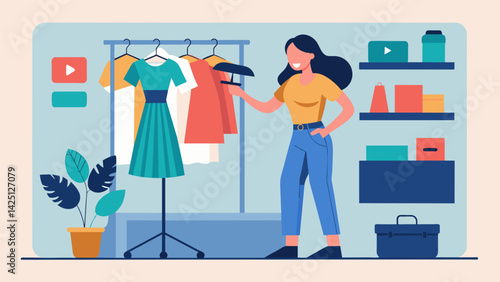 A fashion blogger creates a series of videos on how to create a capsule wardrobe promoting the idea of owning fewer highquality pieces..