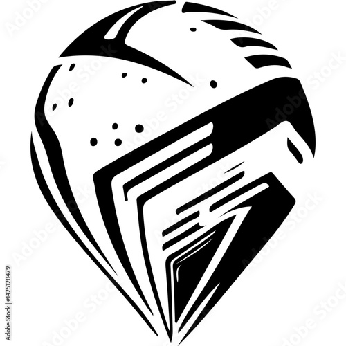 Sport emblem of round soccer ball checkpoint competition venue in monochrome. Engraving minimalistic vector in black ink drawing on transparent background