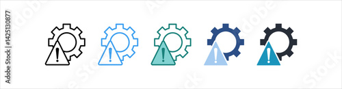 Risk Icon In Different Style Vector