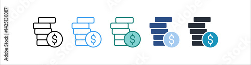 Cost Icon In Different Style Vector