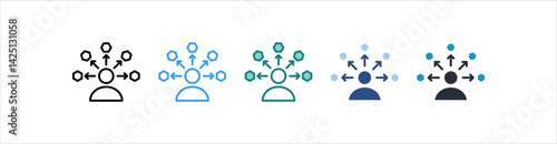 Skill Icon In Different Style Vector