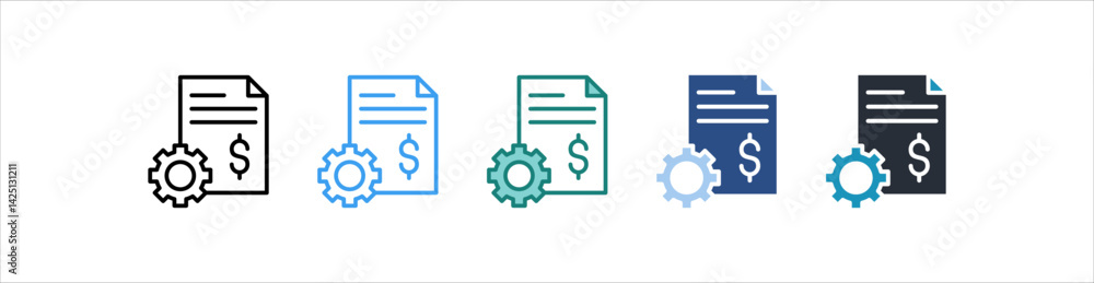 Project Management Icon In Different Style Vector Project Management Icon In Different Style Vector