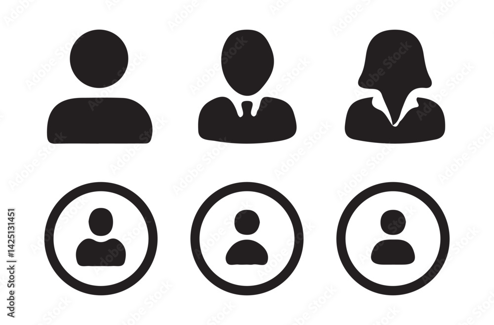 People icon. User icon vector set. Profile and people silhouette collection. Vector Eps 10 People icon. User icon vector set. Profile and people silhouette collection. Vector Eps 10