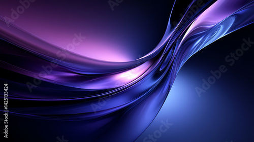 Abstract purple background with sleek curved lines, creating dynamic motion and a futuristic digital technology vibe. Perfect for tech, innovation, and creative projects