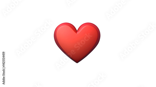 Free Download A classic red heart emoji with a subtle gradient, symbolizing love, affection, or like. isolated on transparent background. - GFXLoad