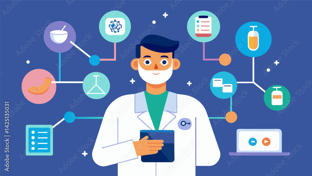 A physician using a predictive algorithm to identify patients who would benefit the most from ketamine therapy showcasing the potential for datadriven. A physician using a predictive algorithm to identify patients who would benefit the most from ketamine therapy showcasing the potential for datadriven.