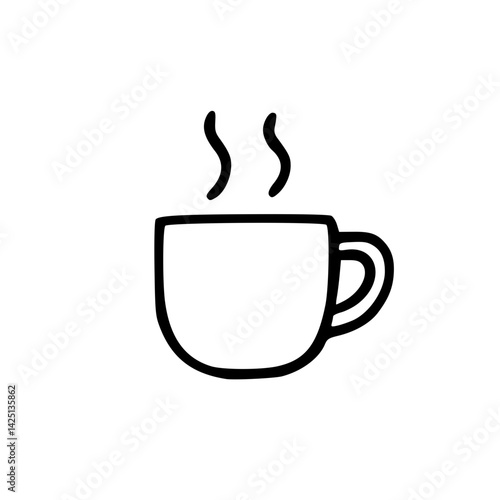 Outline Handdrawn Coffee Cup Icon