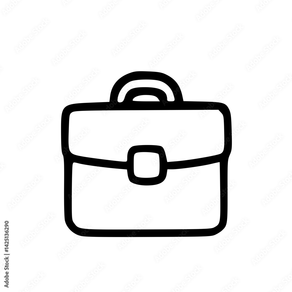 Outline Handdrawn Briefcase Icon Outline Handdrawn Briefcase Icon